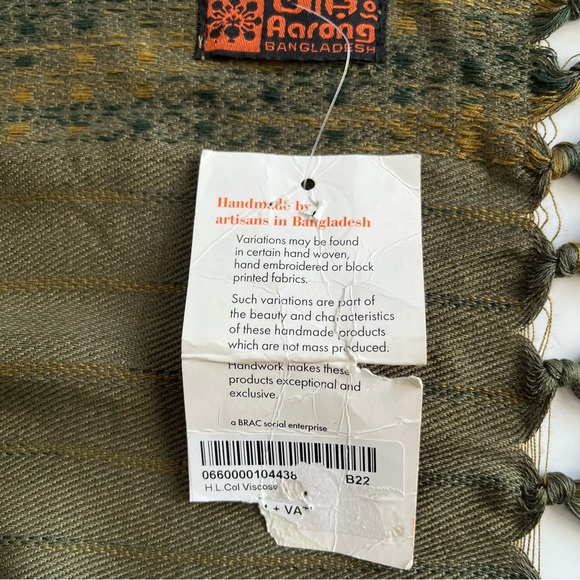 Aarong handmade shawl scarf made in Bangladesh New - Picture 10 of 13
